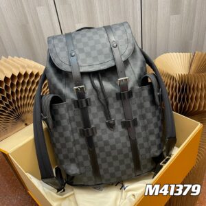 Louis Vuitton Christopher small shoulder backpack black grey