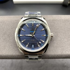 Omega Seamaster 150 rubberwood blue texture watch