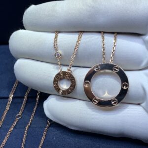 LOVE small and large coin necklace