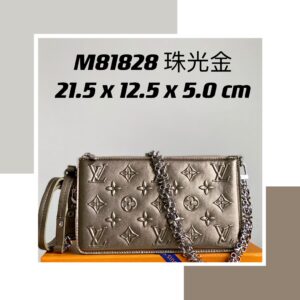 M81828 pearl gold chain wallet
