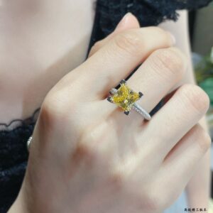 Cartier square diamond ring