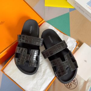 Chypre Series Leather Sandal with Adjustable Straps