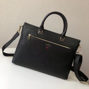 Trendy Men's Briefcase with Premium Head-Grain Calf Leather