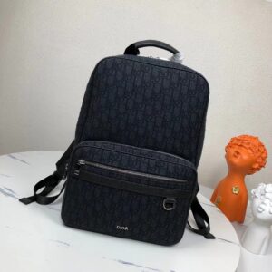 Dior Safari shoulder backpack with black gray Oblique