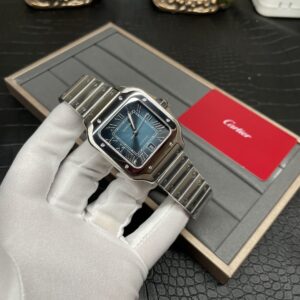 Cartier New Santos Blue Face Quick Release