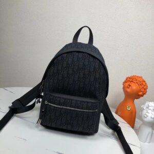 Dior Rider shoulder backpack with black gray Oblique