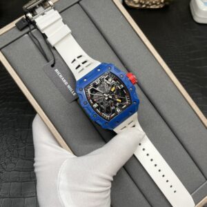 Blue carbon fiber watch