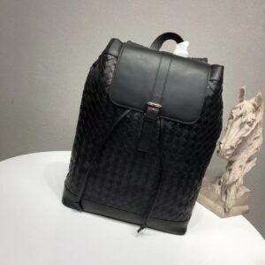 Bottega Veneta waxed calfskin shoulder backpack