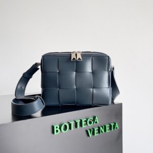 Deep blue designer shoulder bag