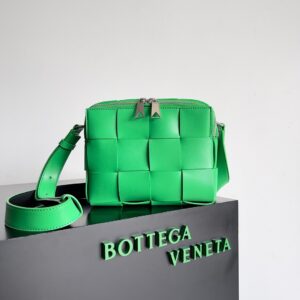 Green designer shoulder bag