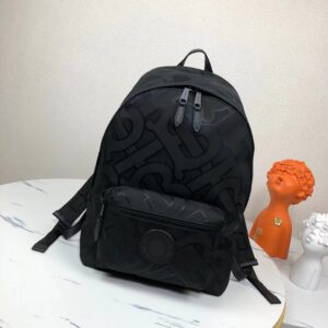 Brand shoulder backpack with signature pattern