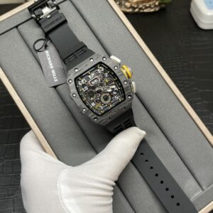 Black carbon fiber watch