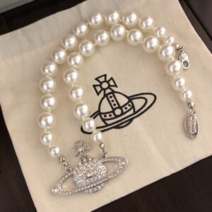 Vivienne Westwood Saturn Pearl Necklace