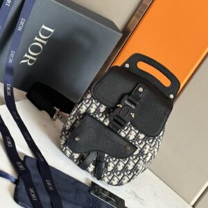 Christian Dior oblique mini saddle chest bag