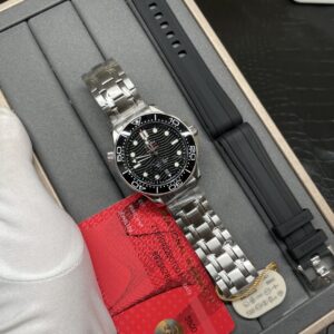 Omega Seamaster 300 black face ceramic bezel 41mm watch