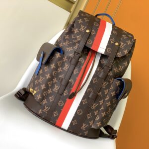 Christopher small shoulder bag with Monogram canvas