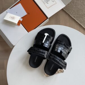 H brand cow leather functional cool sandals