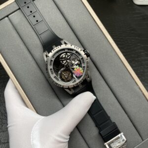 Roger Dubuis titanium shell V4 tourbillon