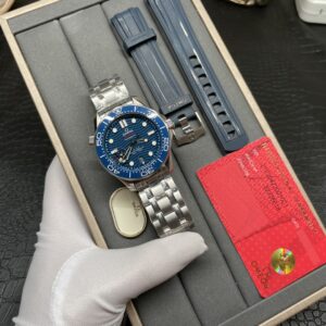 Omega Seamaster 300 Diver blue ceramic watch with strap