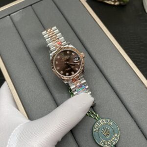 Rolex Datejust Women's 31mm Rose Brown Dial Ceramic