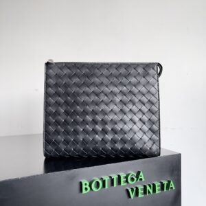 Bottega Veneta men's woven handbag briefcase