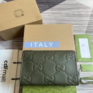 Lime green leather handbag with double G logo