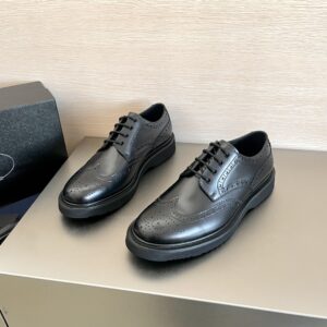 Classic Block Embossed Business Leather Shoes