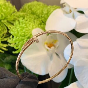Cartier narrow nail design cuff bracelet