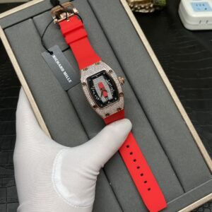 Richard Mille RM007 Red Lips Rose Gold Full Diamond Watch