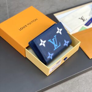Compact Clea Money Clip Monogram Empreinte Blue