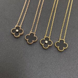Black agate necklace collection