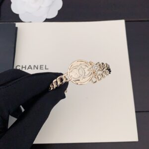 Chanel gold circular CC bracelet