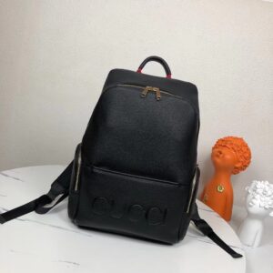 Men's shoulder backpack with calf leather, floral pattern, model 85008