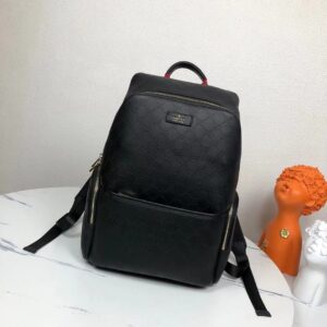 Men's shoulder backpack with calf leather, floral pattern, model 85009