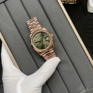 Rolex Datejust Rose Gold 40mm Green Dial 2836 Movement