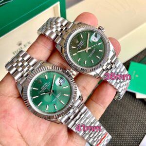 Rolex Datejust green dial watch