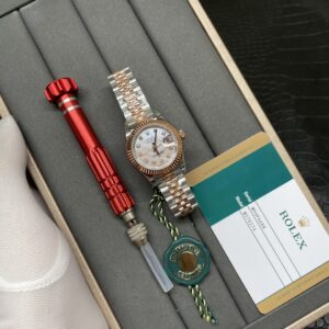 Rolex Datejust Pink Gold Diamond Dial 2236 Movement
