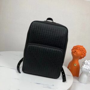 Men's waxed cowhide woven backpack