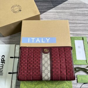 Mini red mini GG canvas handbag