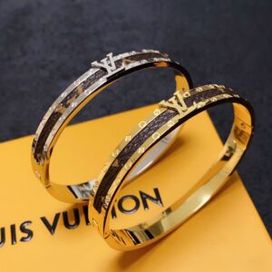 Louis Vuitton print leather bracelet