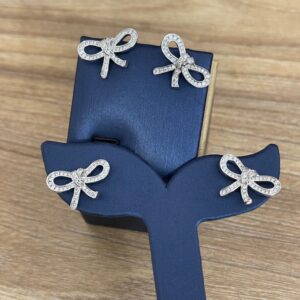 Bowtie butterfly stud earrings
