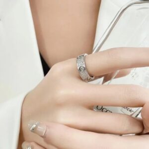 Cartier wide star nail ring sizes 6 7 8 10 11