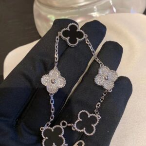 High quality large diamond panda charm bracelet