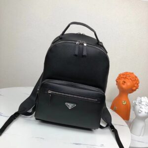 Latest backpack with metal hardware and dual zippers