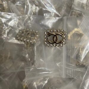 New square crystal earring