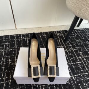 Dior Diamond-Heeled Metal Heel Shoes