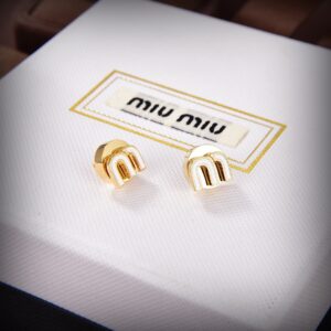 Miu Miu m-shaped stud earring