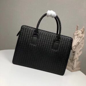 Men's Shoulder Bag Briefcase Imported Waxy Calf Leather