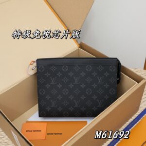 Louis Vuitton Pochtte Voyage black flower handbag
