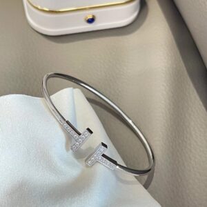 Double T Full Diamond Bracelet